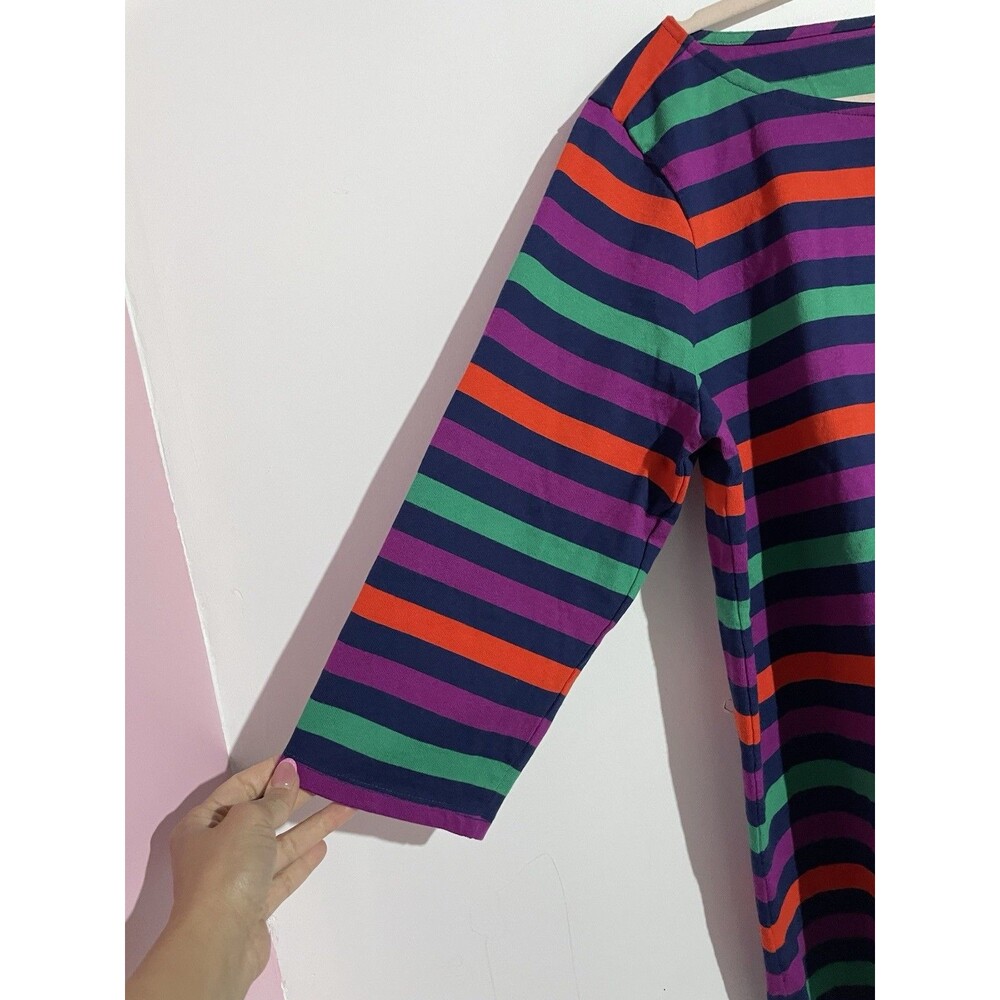 Lands End Sweater XL Striped Cozy Stretch Grandmacore Comfy Lightweight - Picture 2 of 9